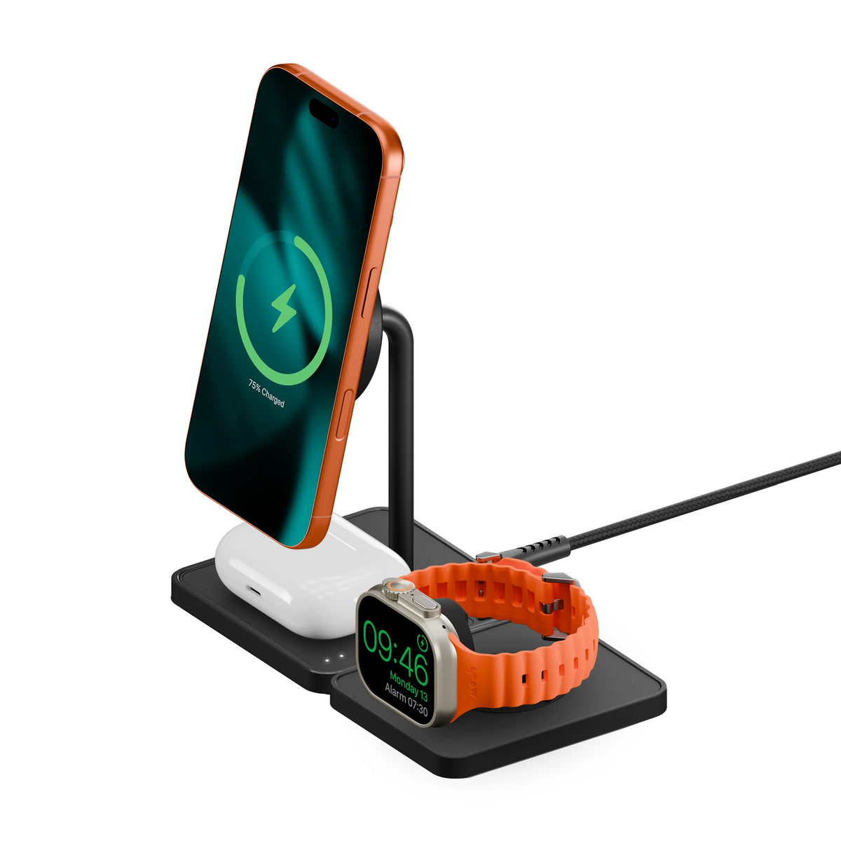 Wireless Charging Stand and Apple Watch Charger - Aramid Fibre